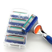 Load image into Gallery viewer, 4pcs/lot Professional Shaving 5 Layers Razor Blades Compatible for Gillettee Fusione For Men Face Care or Mache 3